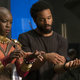 Black Panther director Ryan Coogler with Danai Gurira. All Images: Disney